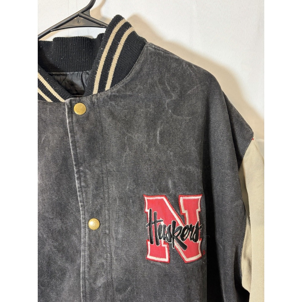 NCAA NEBRASKA CORNHUSKERS MEN'S VARSITY JACKET Streetwear Prep Size 2XL - Picture 5 of 16
